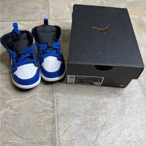Air Jordan 1 Mids Game Royal TD Shoe Size 7c Blue DQ8425-402 NWT